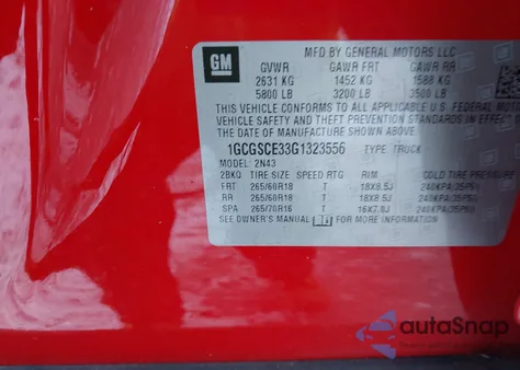 2016 Chevrolet Colorado Lt from USA, damaged, VIN 1GCGSCE33G1323556